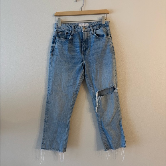 Topshop Blue Straight Leg Jeans with Classic Indigo Wash - Picture 1 of 3